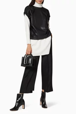Buy Rito Black Eco Leather Top For Women Online | Ounass Bahrain