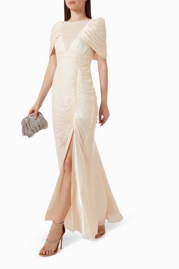 hover state of Padded Shoulder Gown