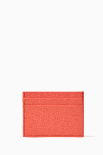 Dauphine Card Holder in Grained Leather