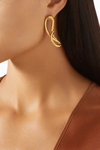 Twist Earrings in 22kt Gold-plated Bronze