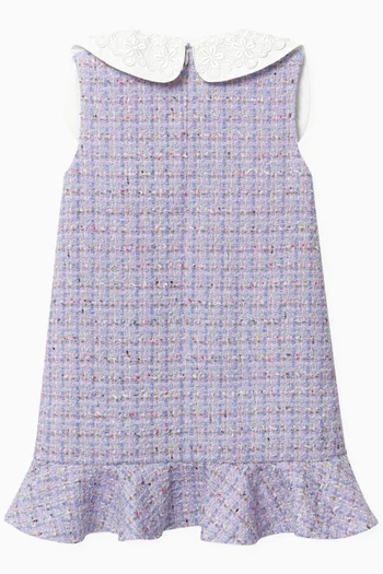 Lace-collar Mini Dress in Boucle