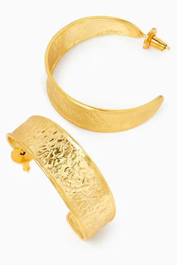 Medium Hoop Earrings in 18kt Gold-plated Bronze