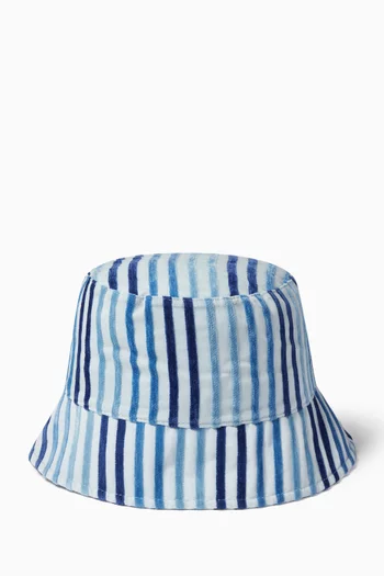 Chenille Stripe Bucket Hat
