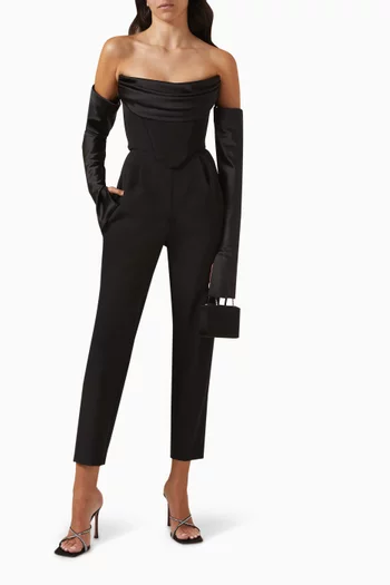 Raven Jumpsuit in Stretch Crepe