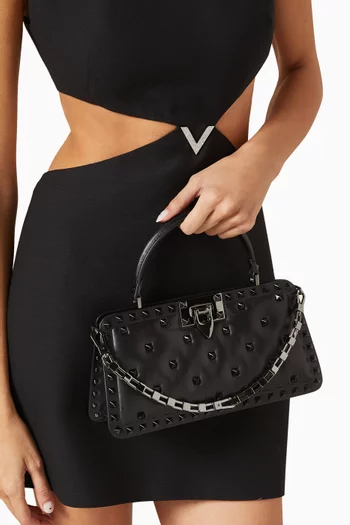 Valentino Garavani Small Rockstud Top-handle Bag in Nappa Leather