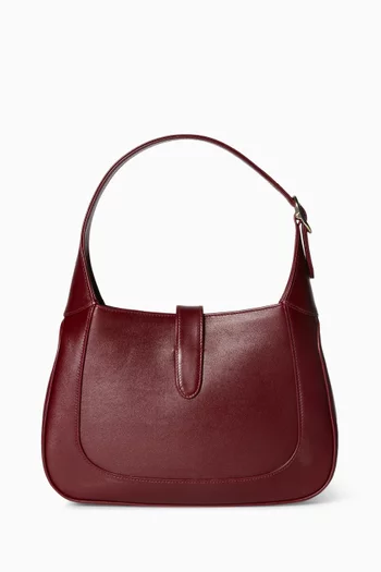 Small Jackie Shoulder Bag in Rosso Ancora Leather