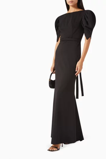 Belted Flare Gown