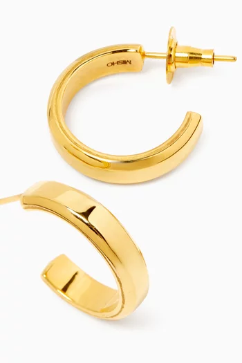Piccolo Hoop Earrings in 22kt Gold-plated Bronze