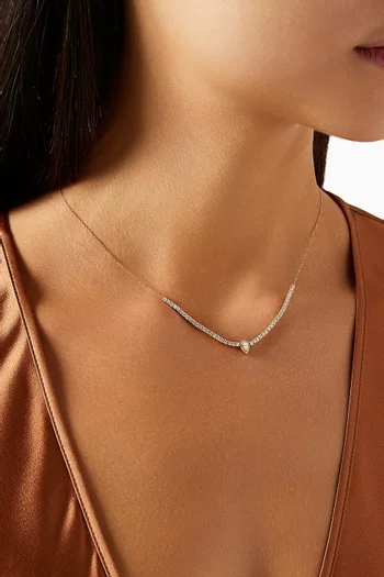 Pear Diamond Tennis Necklace in 18kt Gold