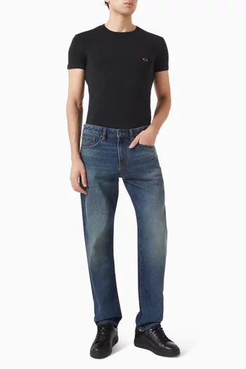 Essential T-shirt in Stretch Cotton, Set of 2