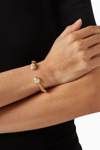 Duality Scaramouche Cuff Bracelet in Gold-plated Brass
