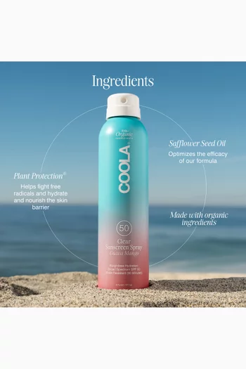 بخاخ كلاسيك عضوي لحماية الجسم من الشمس مع عامل الحماية SPF50 بعطر الجوافة والمانجو، 177 ملل