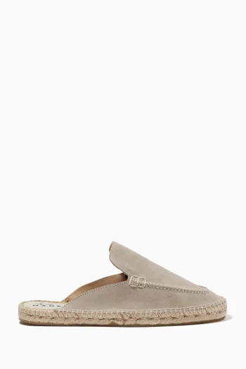 Traveler Loafer Mules in Suede   