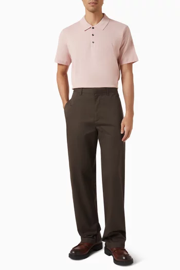 Bron Polo Shirt in Slub Cotton