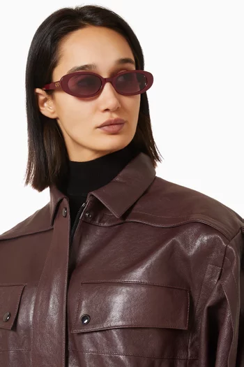 Olivia Oval Sunglasses in Acetate