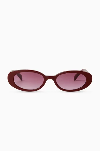 Olivia Oval Sunglasses in Acetate