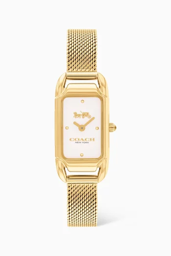 Cadie Quartz Gold-plated Steel Watch, 17.5 x 28.5mm