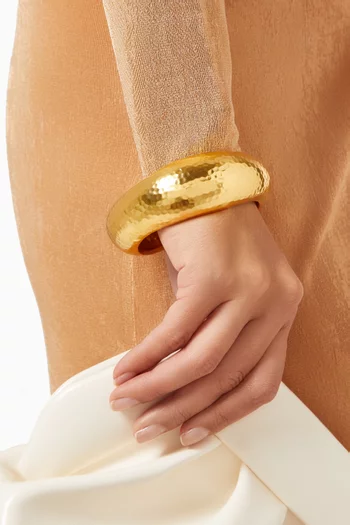 Large Sienna Bangle in 24kt Gold-plated Brass
