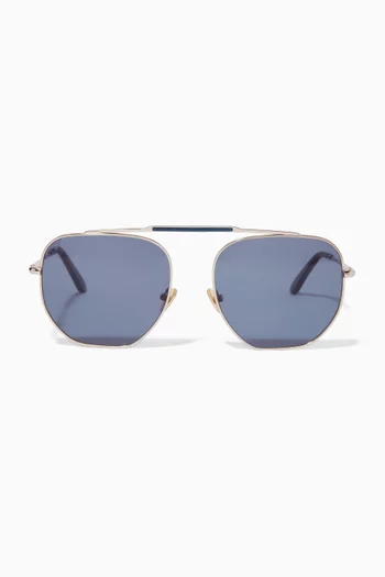 The Boiler Sunglasses in Metal