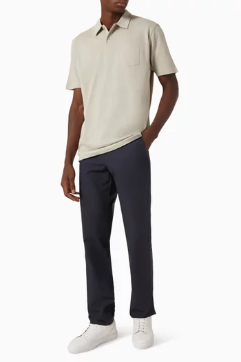 Riviera Polo Shirt in Cotton Mesh