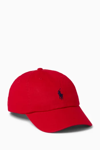 Embroidered Logo Baseball Cap in Cotton