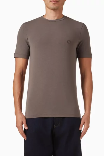 Crewneck T-shirt in Viscose Jersey