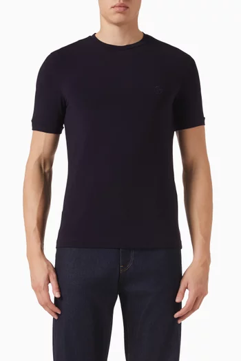 Logo T-shirt in Viscose Blend
