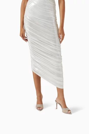 Rania 85 Organza Crystal Mules in Suede