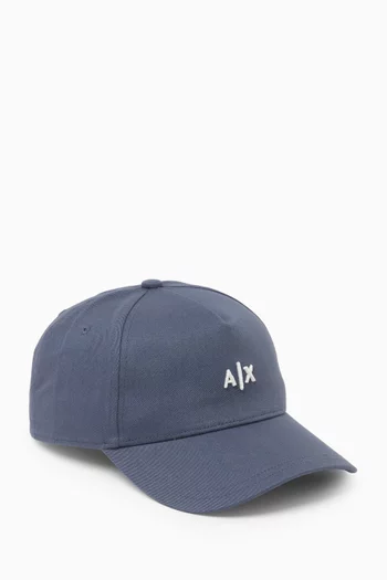 AX Logo-embroidered Baseball Cap in Cotton
