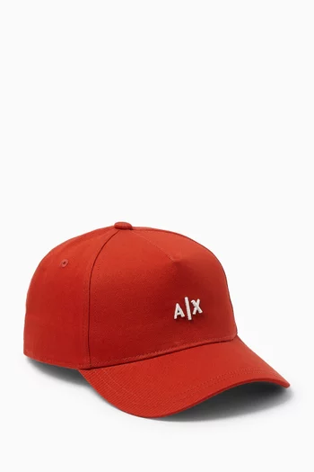AX Logo-embroidered Baseball Cap in Cotton