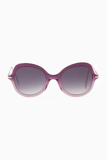 Dauphine Round Sunglasses in Acetate