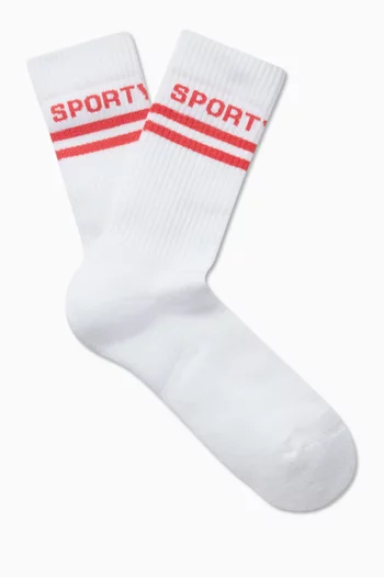 Bold Logo Socks in Cotton