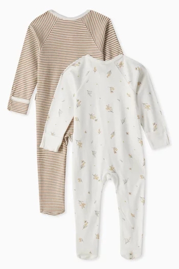 Printed Sleepsuit in Organic Cotton-jersey, Set of 2