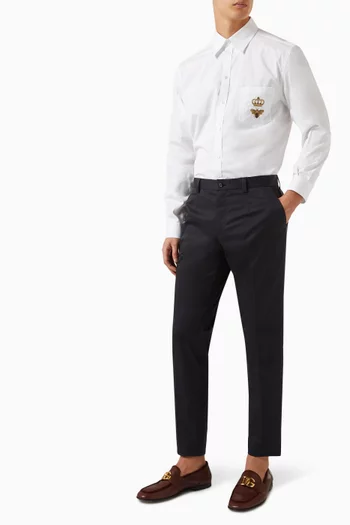 Trousers in Stretch Cotton Gabardine