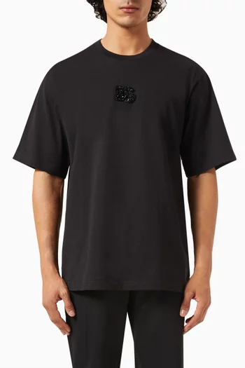 Crystal-embellished Logo T-shirt in Cotton-jersey