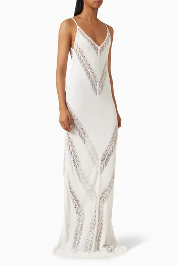 Mimi Maxi Dress in Mesh-knit