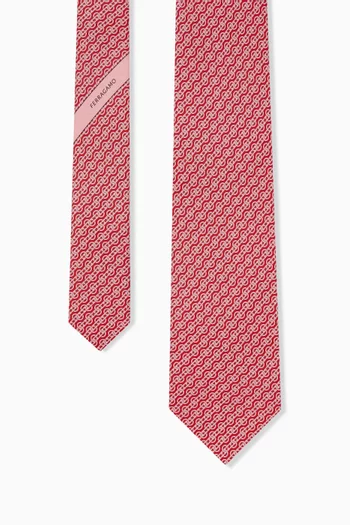 Woven Gancini Tie in Silk Jacquard