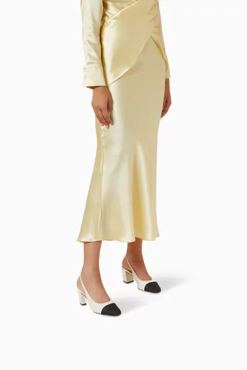 Marcy 65 Slingback Pumps in Leather