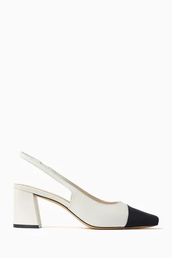 Marcy 65 Slingback Pumps in Leather