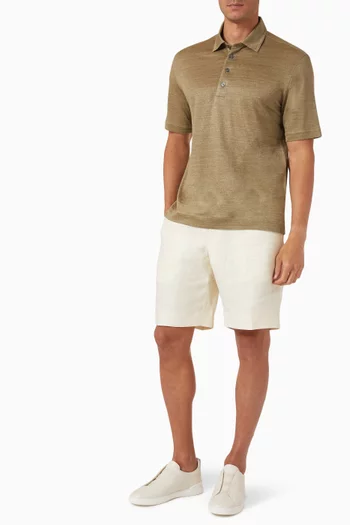 Bermuda Shorts in Oasi Lino