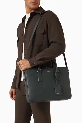 Large Downtown Briefcase in Leather