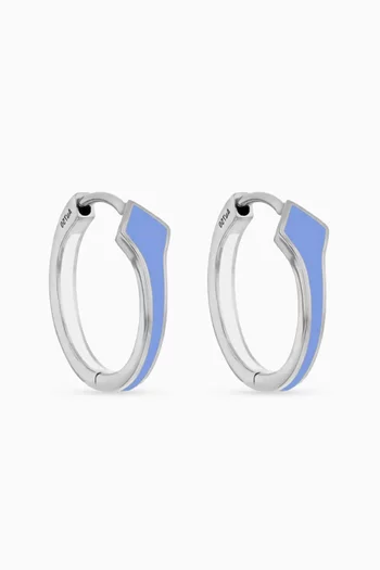 Mini Mosaic Hoops in 18kt White Gold
