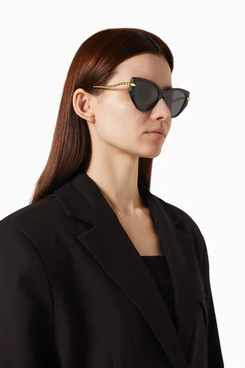 Serpenti Cat-eye Sunglasses in Acetate