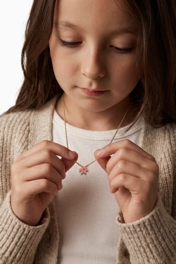 Little Princess Flower Necklace in 18kt Gold-plated Sterling Silver