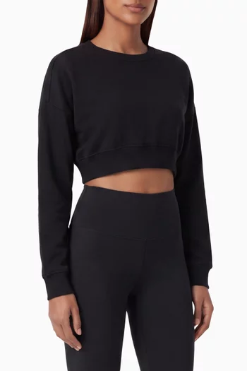 Noah Crop Sweatshirt in Fleece