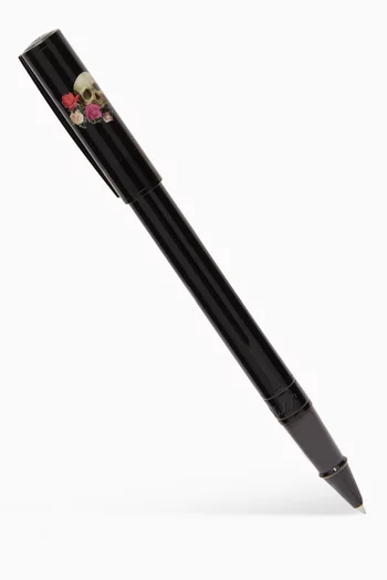 D-initial Memento Mori Rollerball Pen in Brass