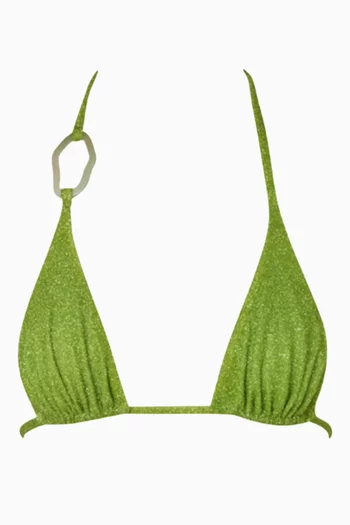 Kaia Bikini Top in Glitter Lycra