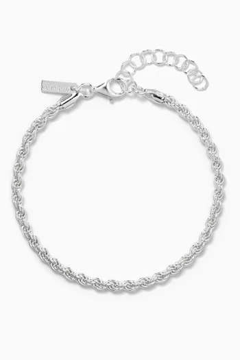 Rope Chain Bracelet in Sterling Silver