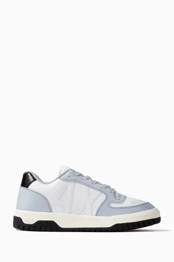 AX Logo Sneakers in Faux-leather