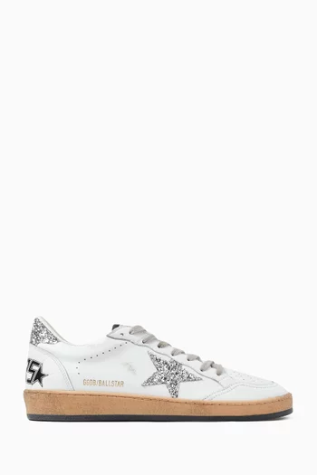 Ball Star Sneakers in Nappa Leather & Glitter
